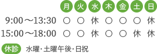 内科 漢方 本郷三丁目 湯島 後楽園 東大前 ゆめのきクリニックの診療時間は月・火・木・金9:00～13:30、15:00～18:00、土9:00～13:30、
休診日：水曜、土曜午後、日曜、祝日